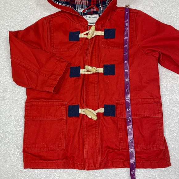 Janie and jack canvas hooded toggle coat 18/24m - Picture 3 of 10